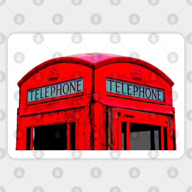 Red Phone Box Sticker by Jane Braat